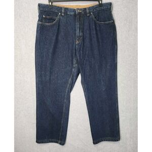 Duluth Trading Jeans Relaxed Fit Denim Pants Men 38x28 Dark Casual Workwear